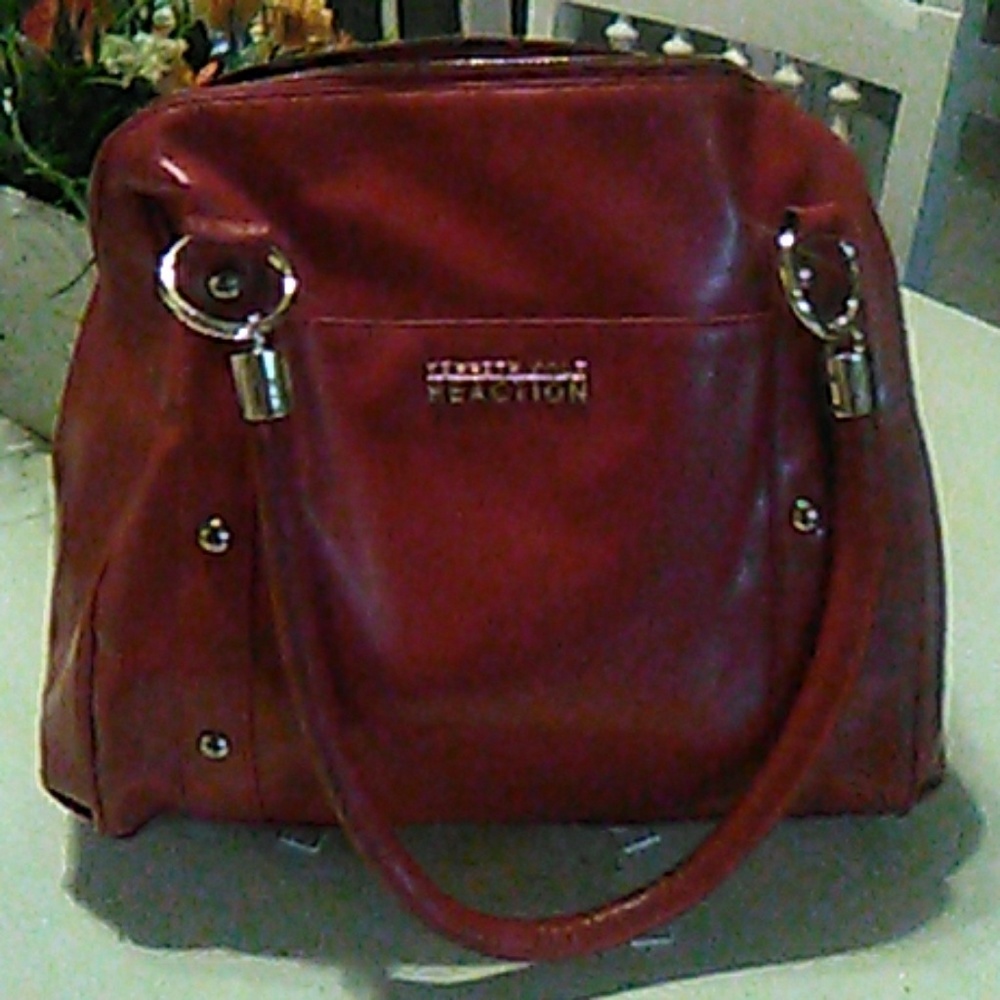 Kenneth Cole Reaction red leather bag